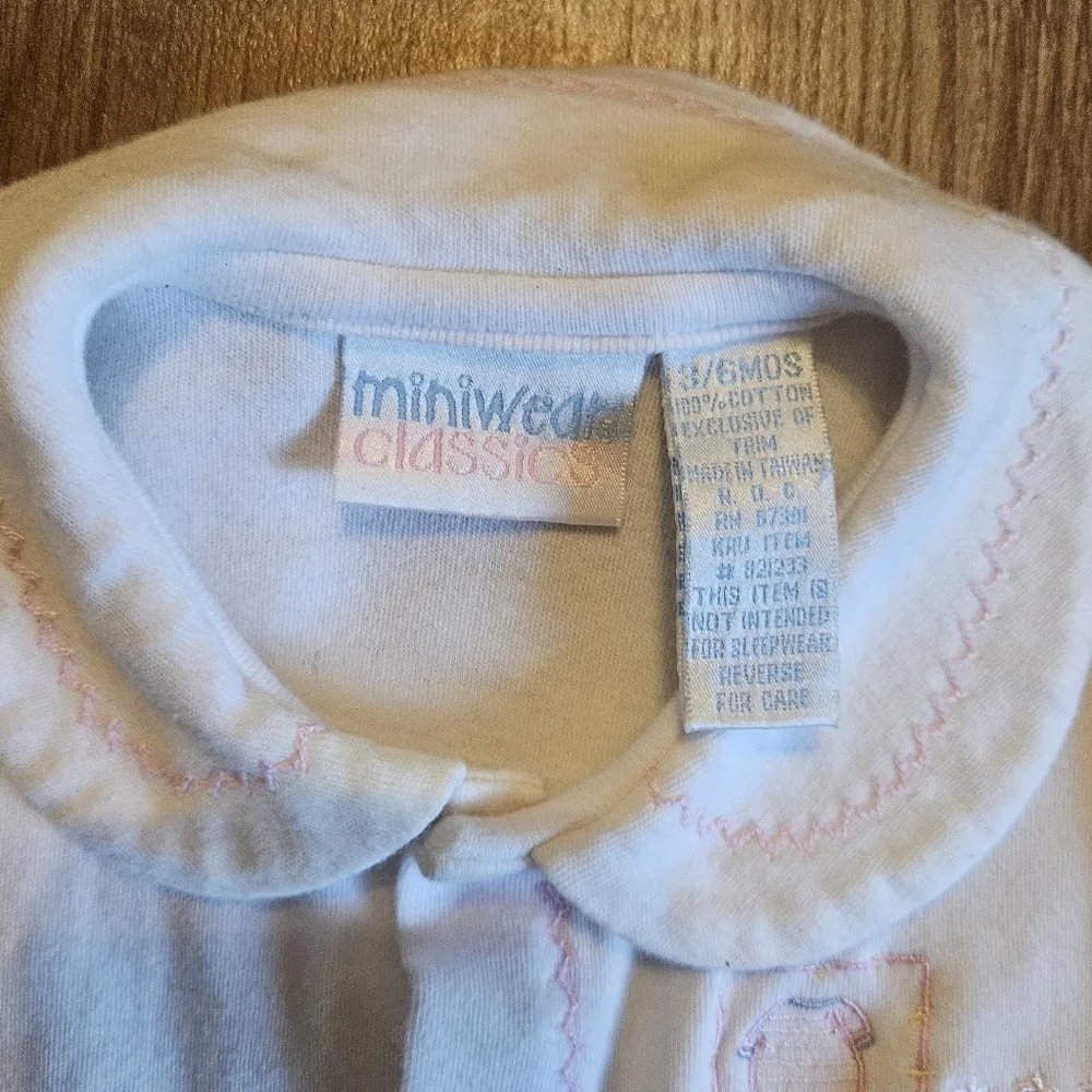 Vintage Baby Shirt With Embroidered Design